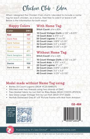 Chicken Club Cross Stitch Pattern Edna - Month 7