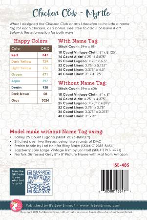 Chicken Club Cross Stitch Pattern Myrtle - Month 8