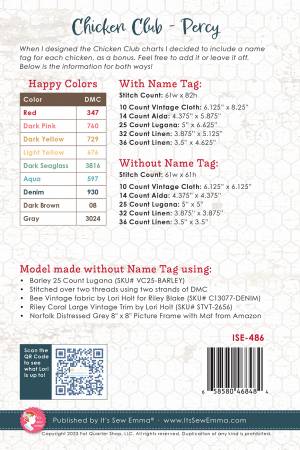 Chicken Club Cross Stitch Pattern Percy - Month 9