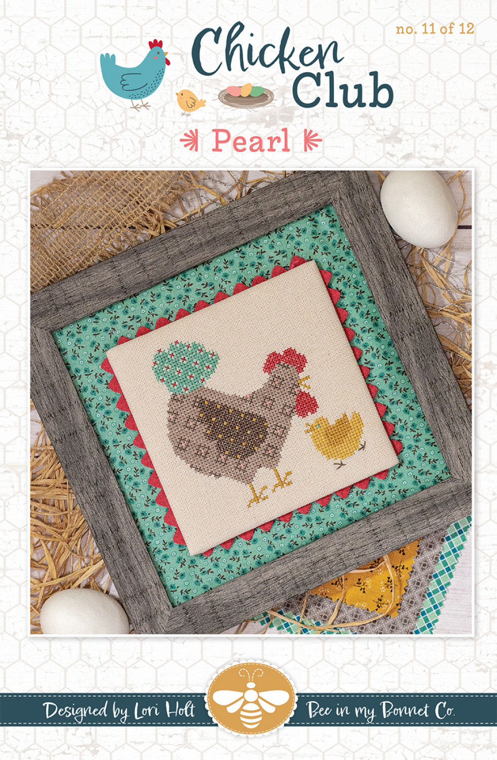 Chicken Club Cross Stitch Pattern Pearl - Month 11