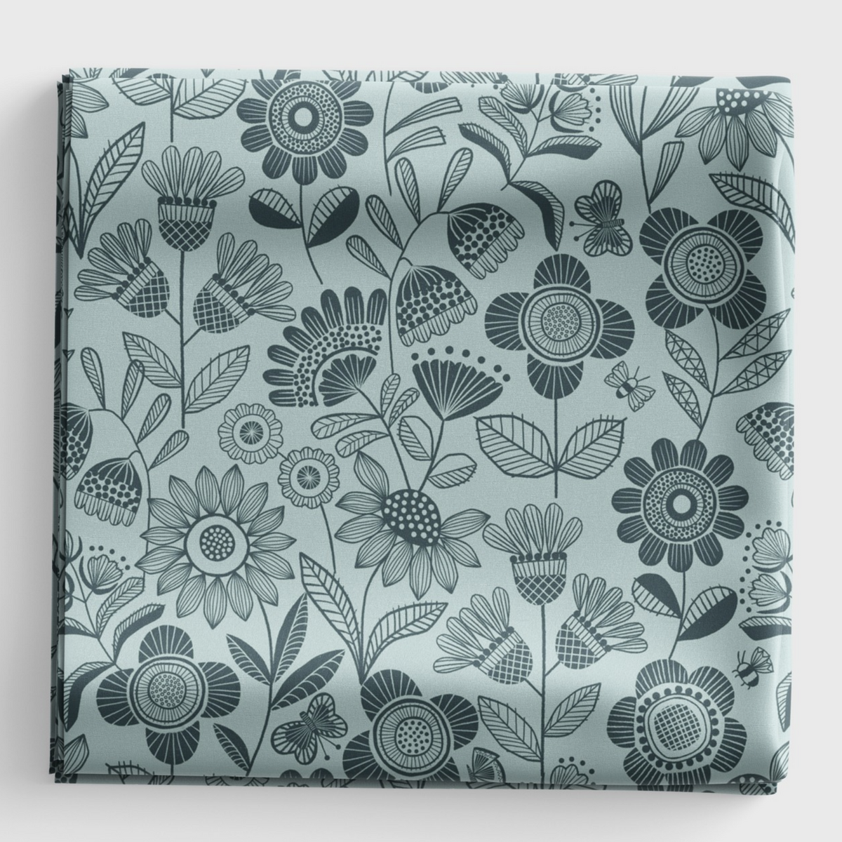 Jaynie - Jaynie flowers on duck egg - L29A
