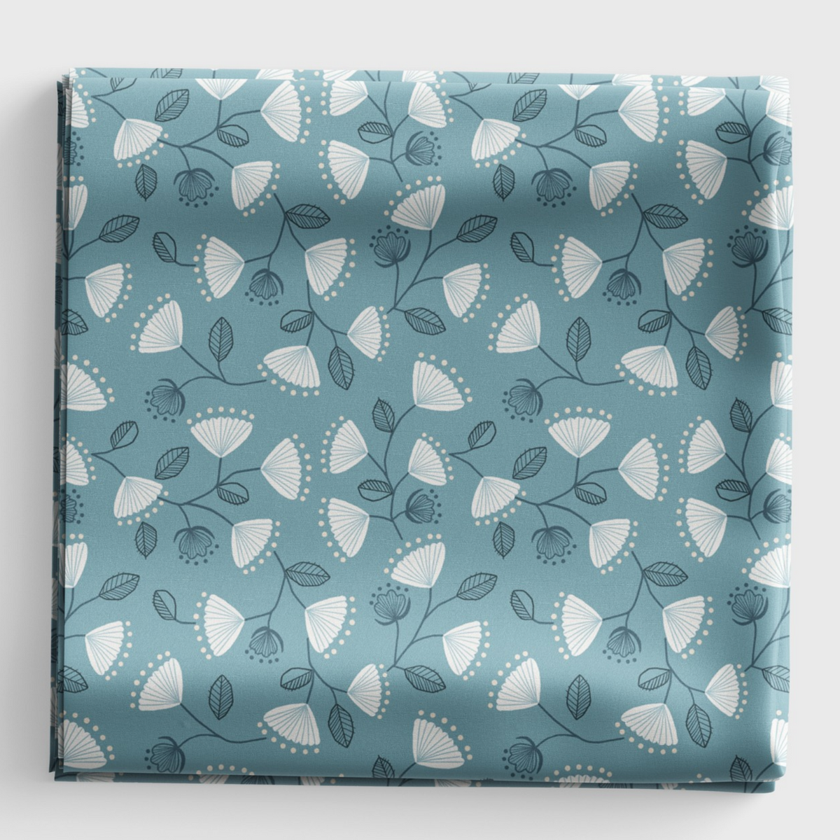 Jaynie - White blooms on blue - L31C