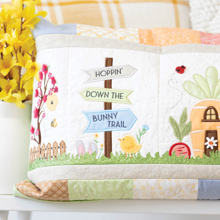 Hoppin' Down the Bunny Trail Bench Pillow