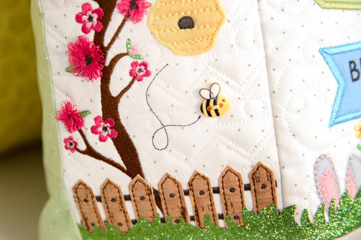 Hoppin' Down the Bunny Trail Bench Pillow