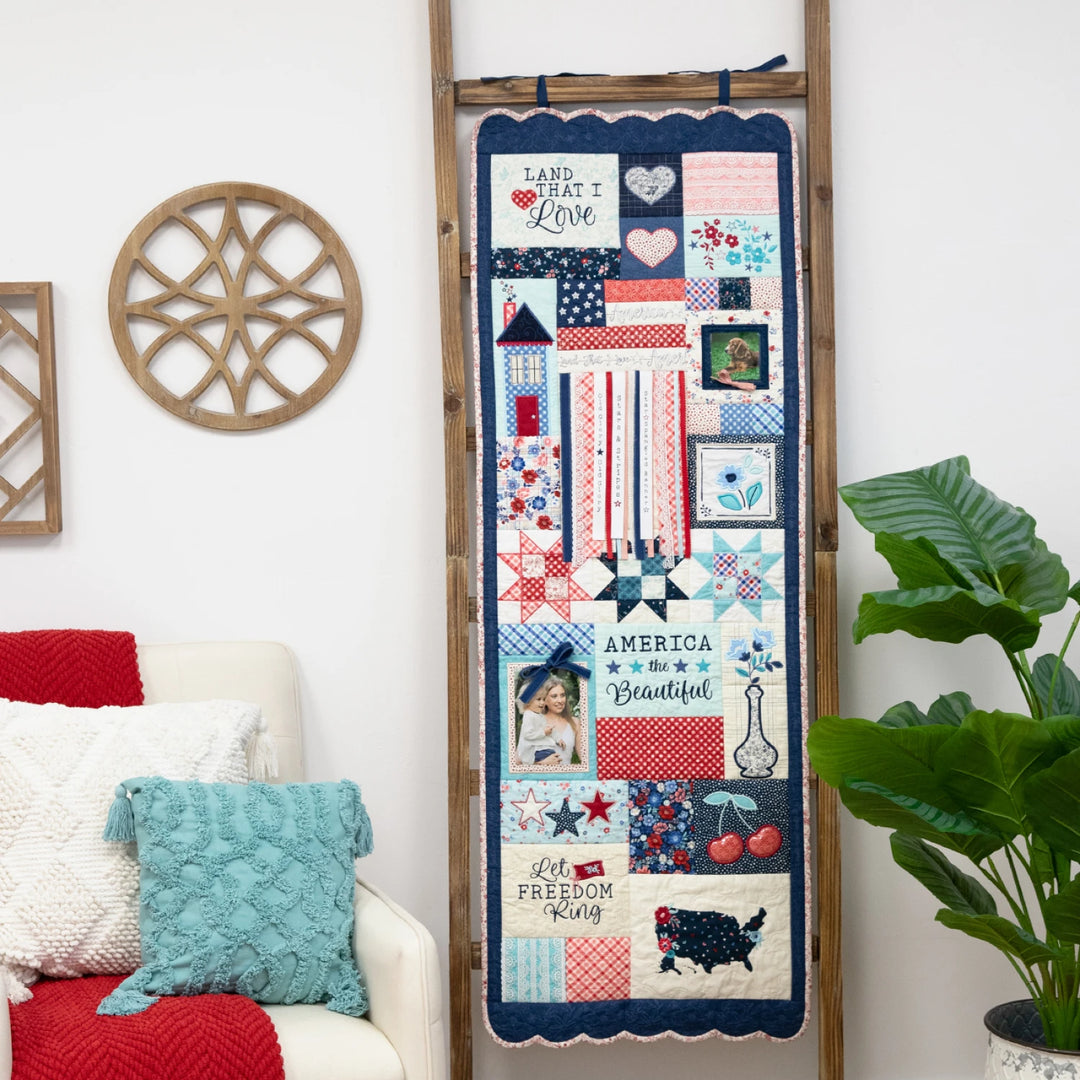 Star-Spangled Beauty Ladder Quilt CD/Book