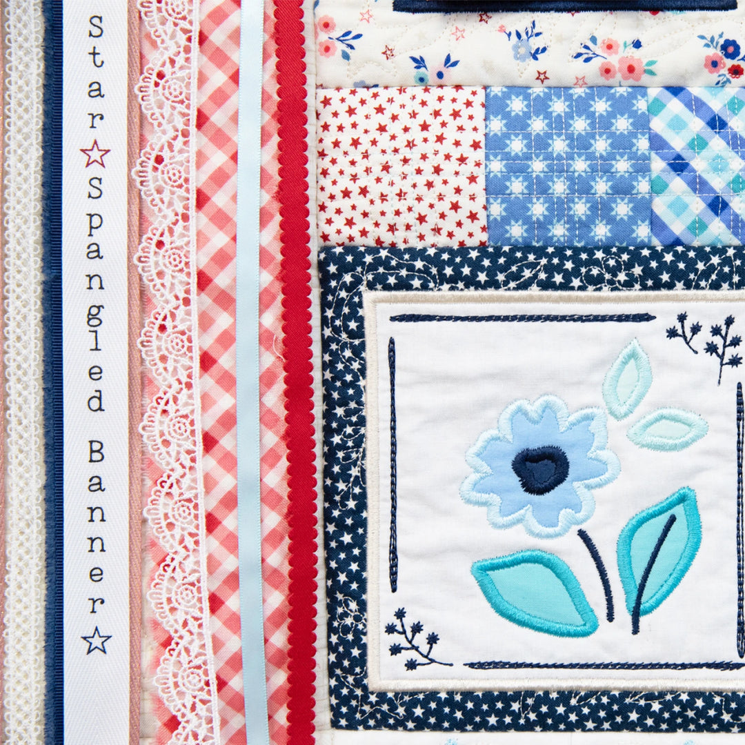 Star-Spangled Beauty Ladder Quilt CD/Book