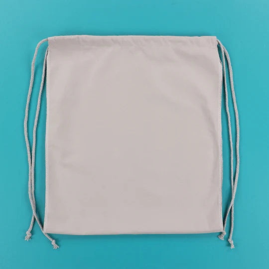 Blank Canvas Cinch Backpack - Light Grey