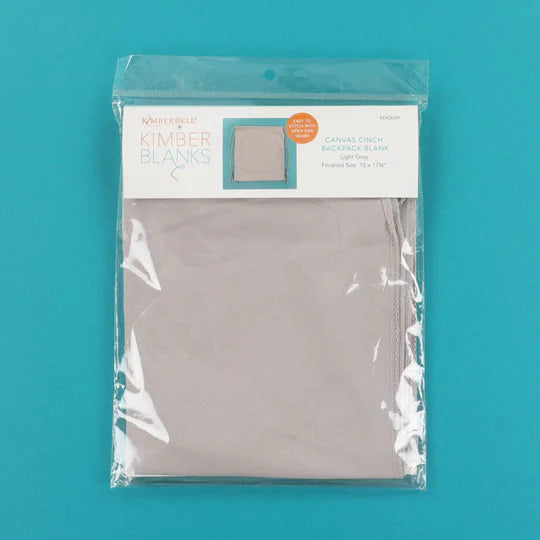 Blank Canvas Cinch Backpack - Light Grey