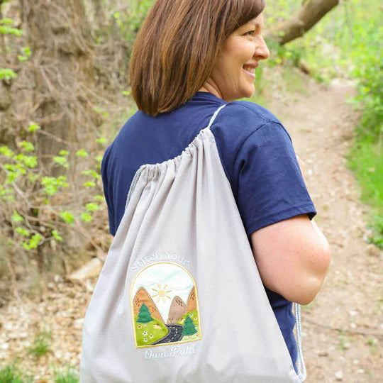 Blank Canvas Cinch Backpack - Light Grey