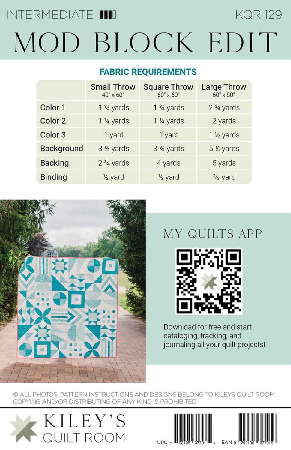 The Mod Block Edit Quilt Pattern - Kiley's Quilt Room