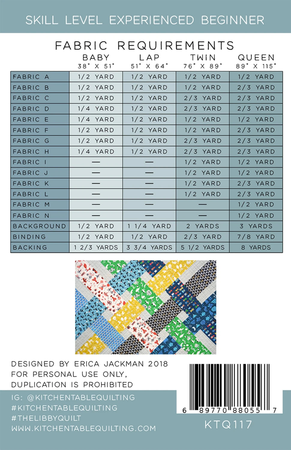 The Libby Quilt Pattern - Kitchen Table Quilting