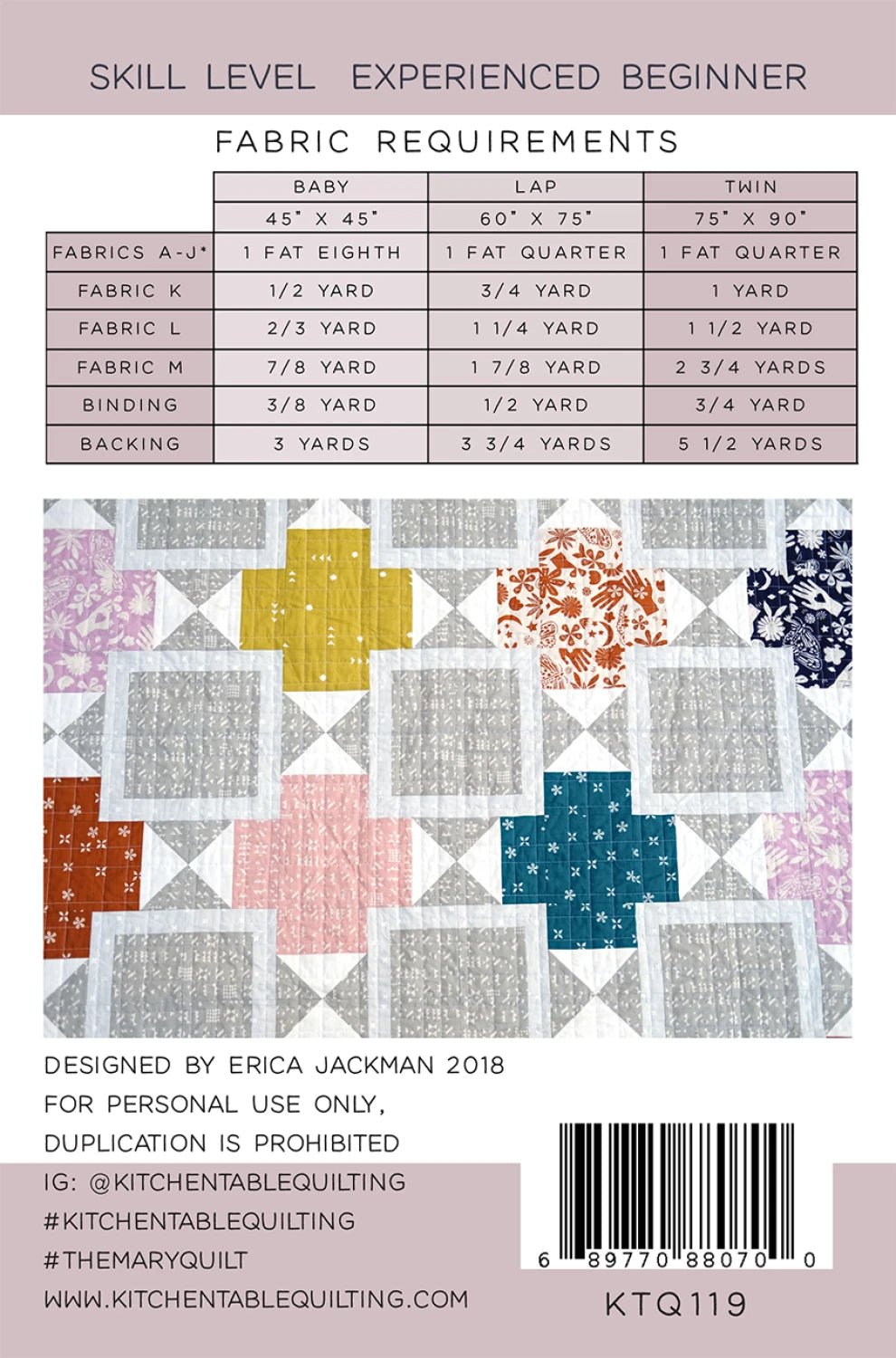 The Mary Quilt Pattern - Kitchen Table Quilting