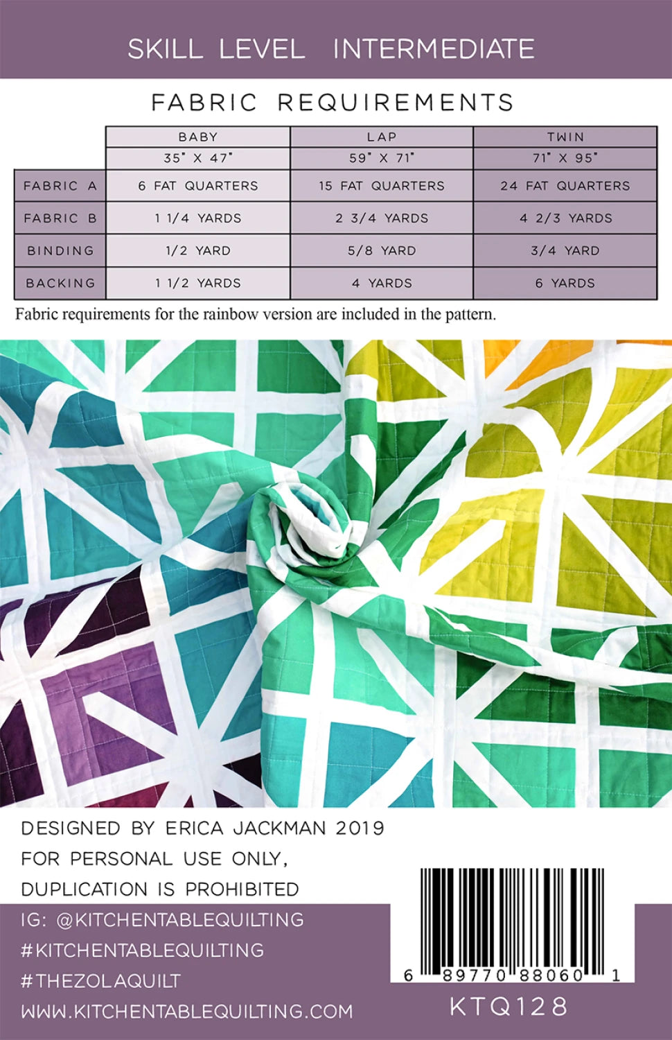 The Zola Quilt Pattern - Kitchen Table Quilting