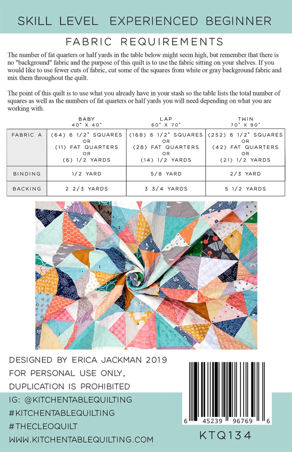 The Cleo Quilt Pattern - Kitchen Table Quilting