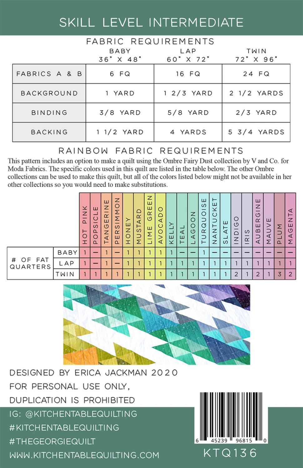 The Georgie Quilt Pattern - Kitchen Table Quilting
