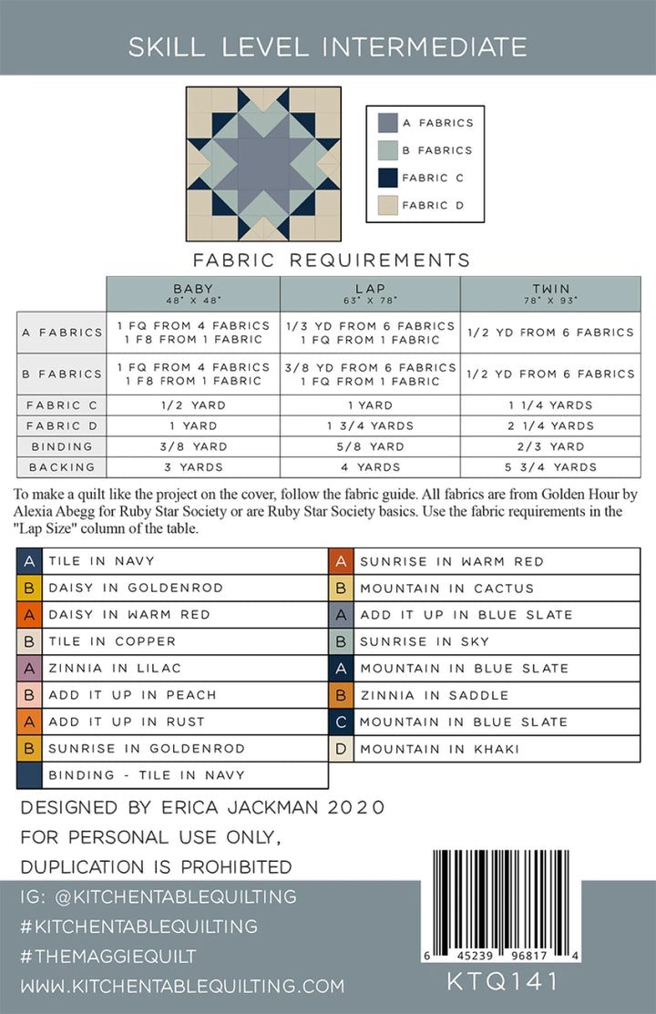 The Maggie Quilt Pattern - Kitchen Table Quilting