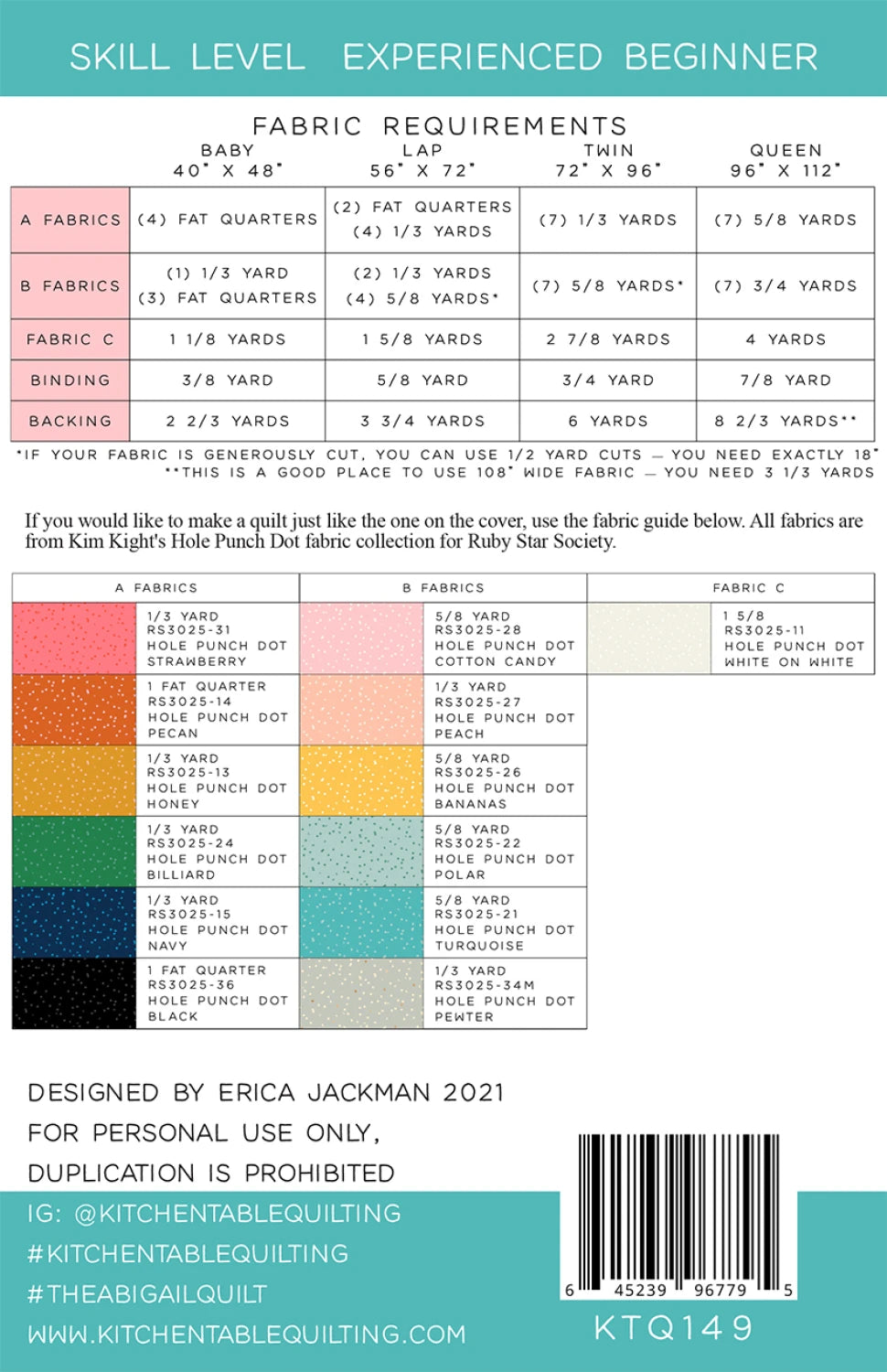 The Abigail Quilt Pattern - Kitchen Table Quilting