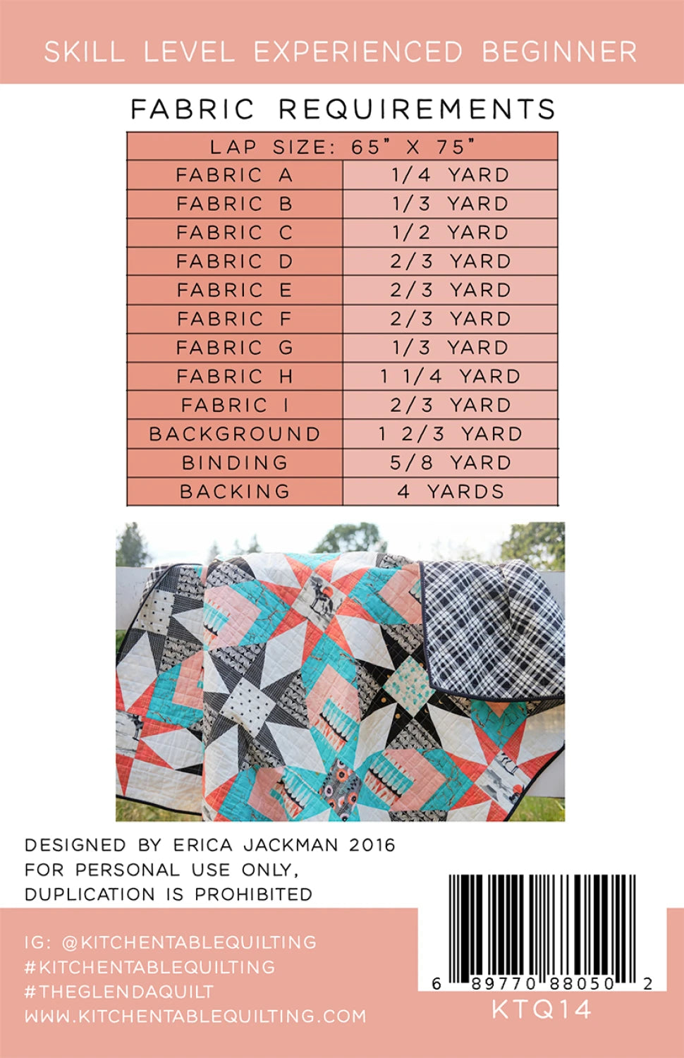 The Glenda Quilt Pattern - Kitchen Table Quilting