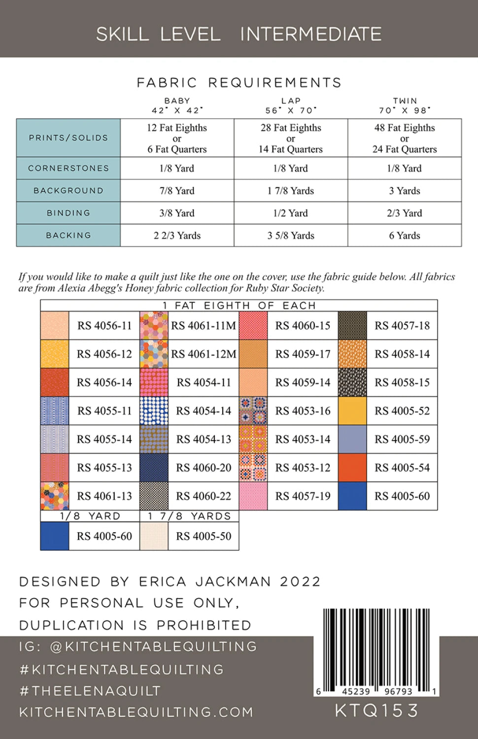 The Elena Quilt Pattern - Kitchen Table Quilting