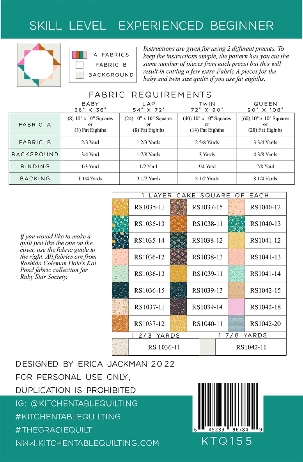 The Gracie Quilt Pattern - Kitchen Table Quilting