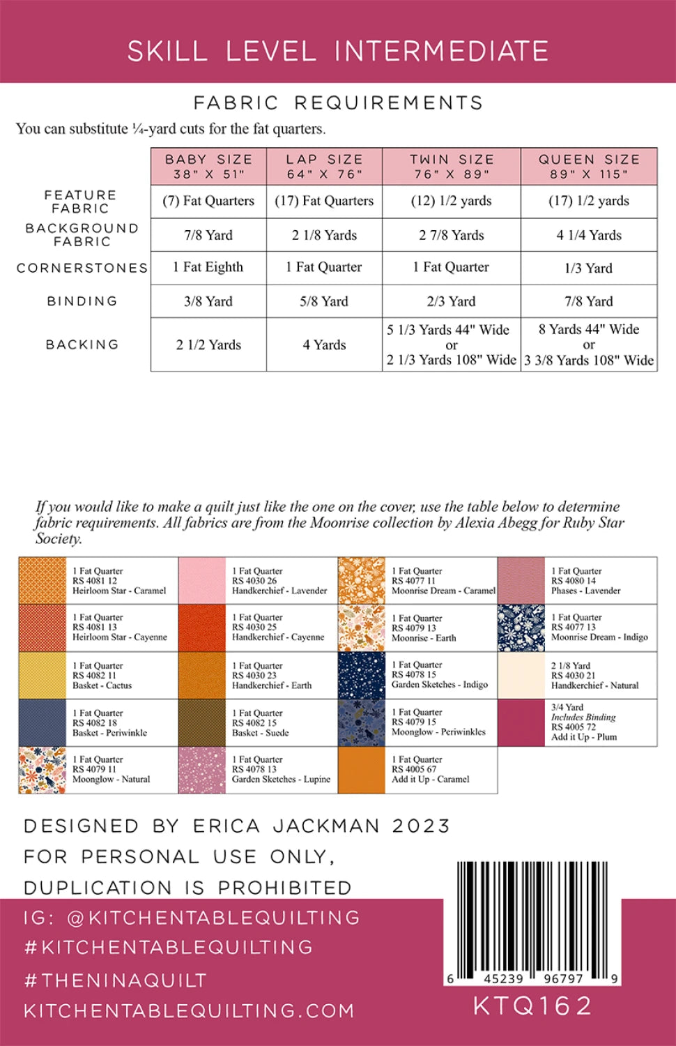 The Nina Quilt Pattern - Kitchen Table Quilting