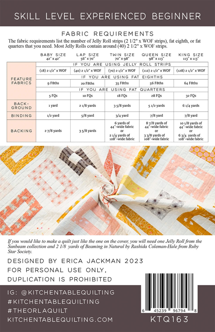 The Orla Quilt Pattern - Kitchen Table Quilting