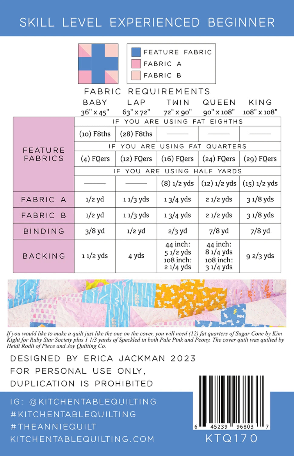 The Annie Quilt Pattern - Kitchen Table Quilting