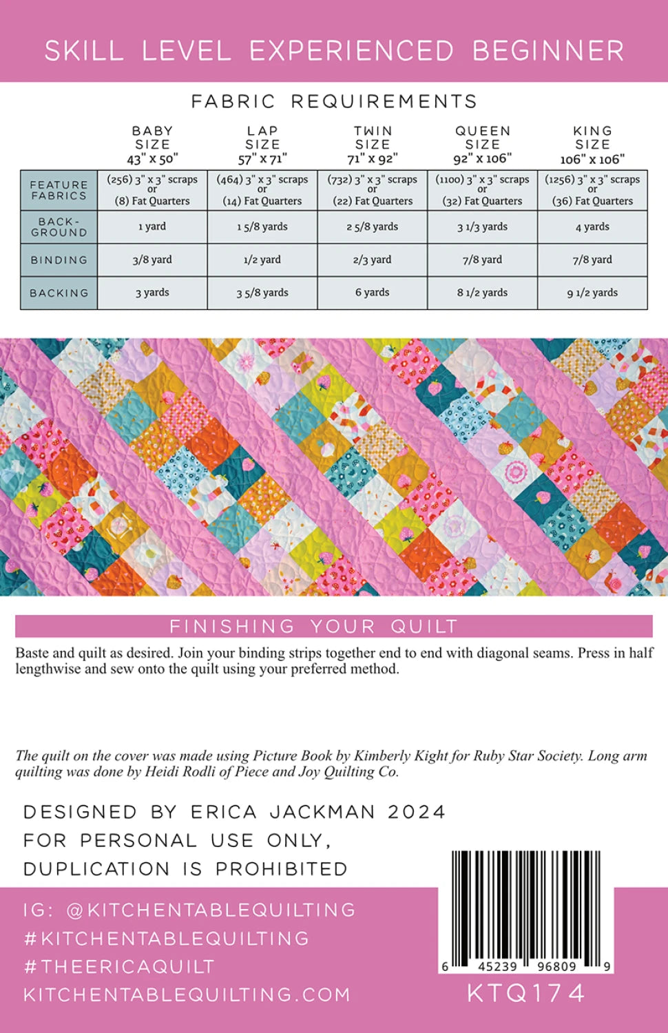The Erica Quilt Pattern - Kitchen Table Quilting