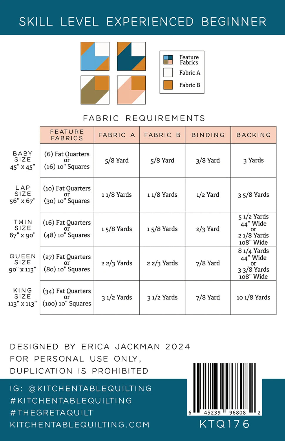 The Greta Quilt Pattern - Kitchen Table Quilting