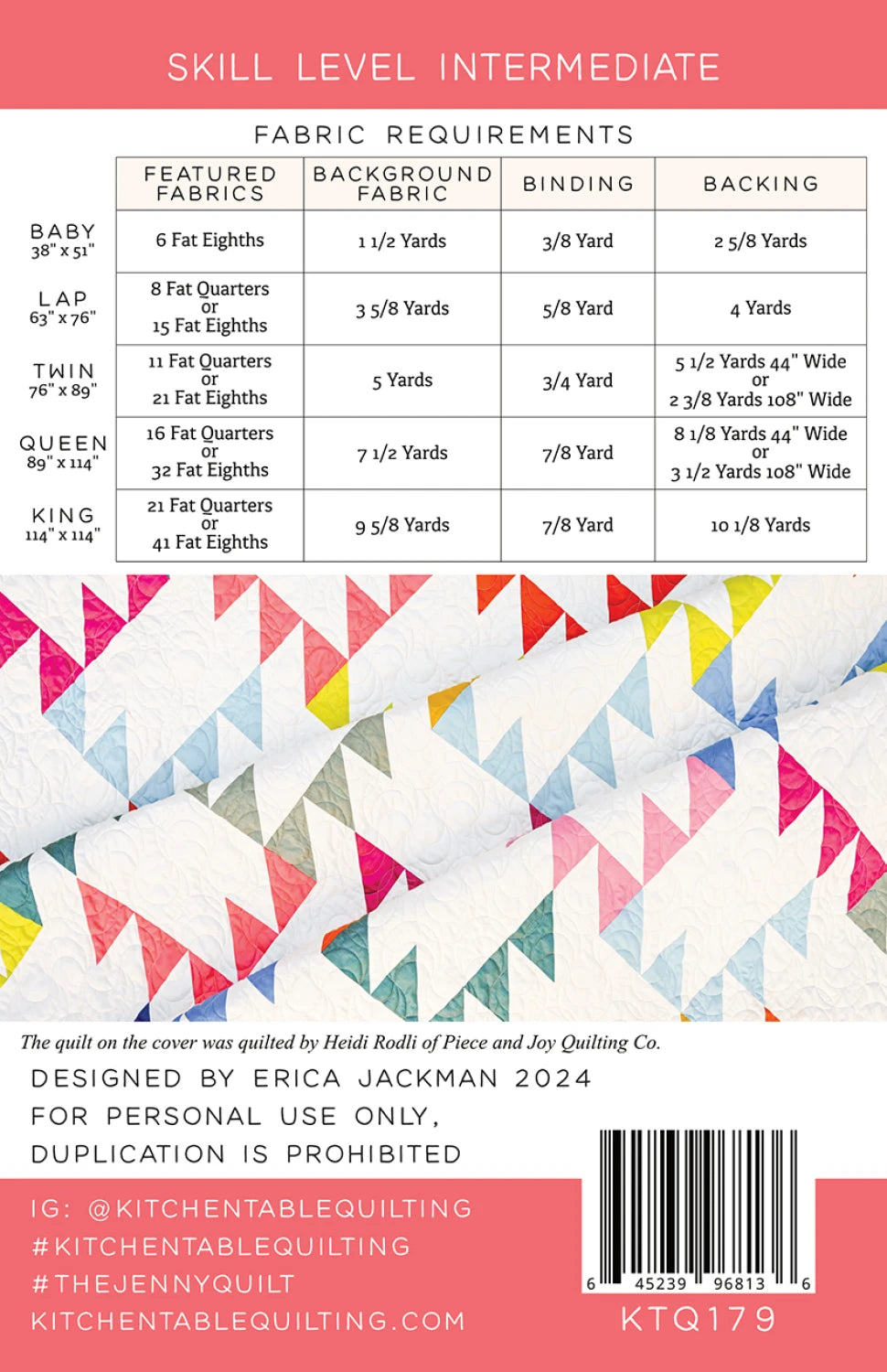 The Jenny Quilt Pattern - Kitchen Table Quilting