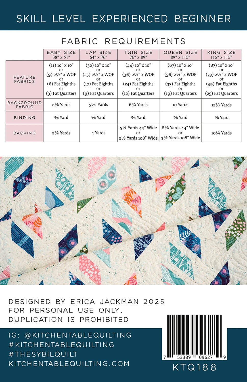 The Sybil Quilt Pattern - Kitchen Table Quilting