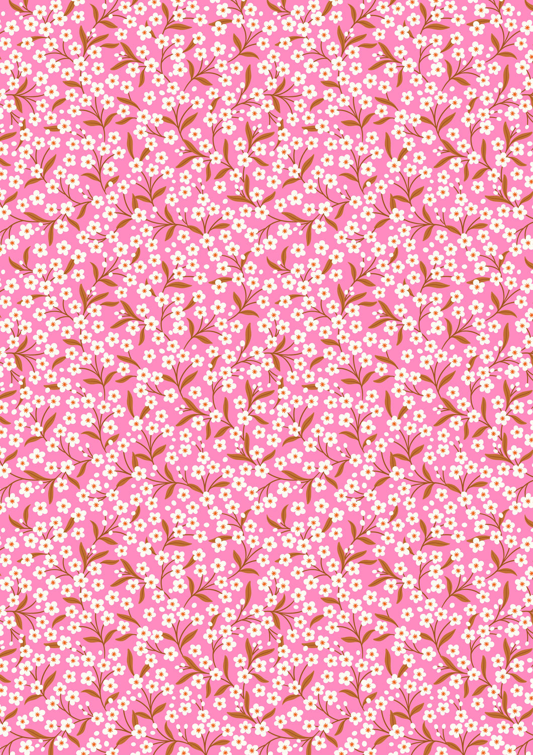 Boho Blooms - Flower Sprigs - Bright Pink - L14B