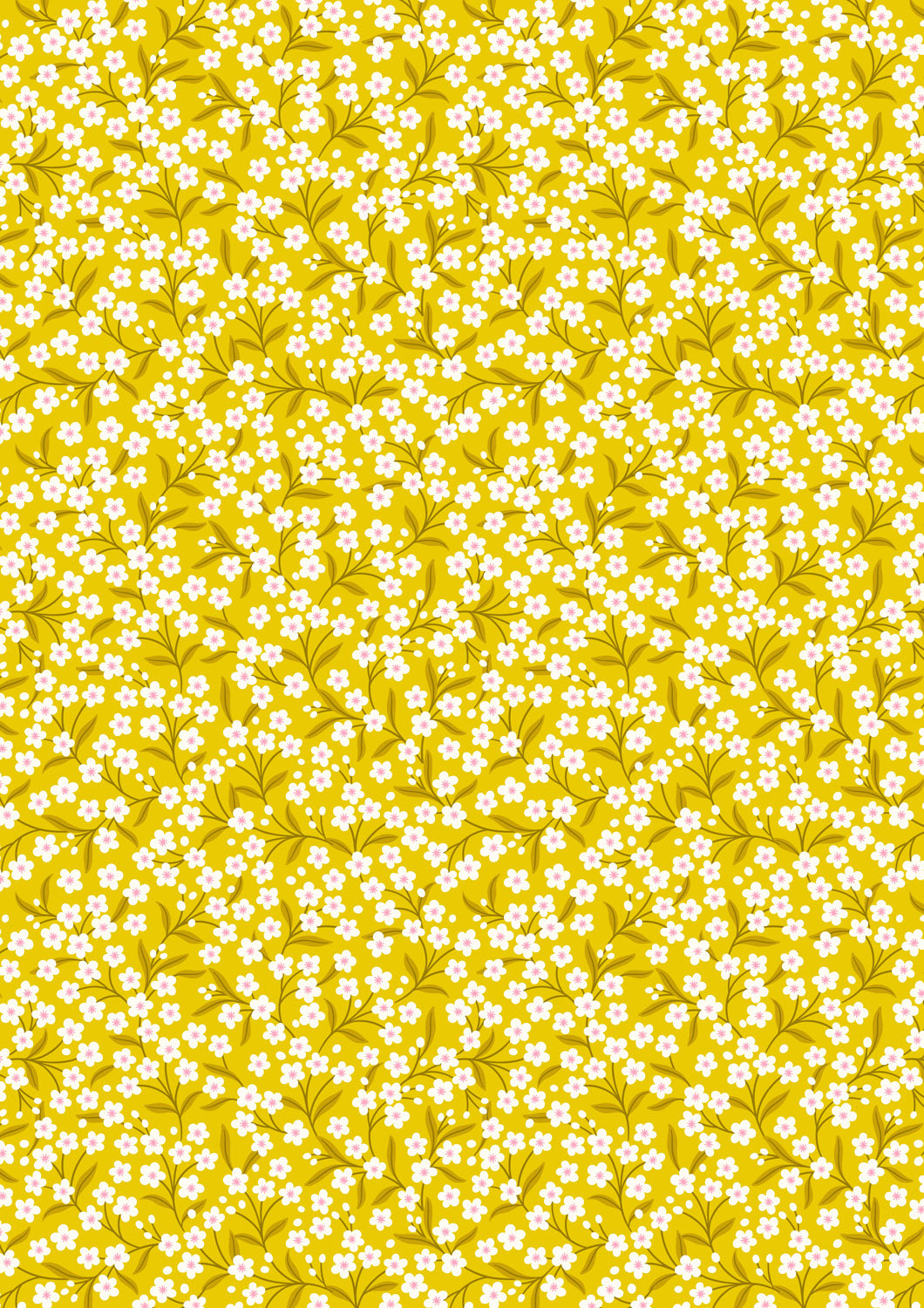 Boho Blooms - Flower Sprigs - Sunshine Yellow - L14C