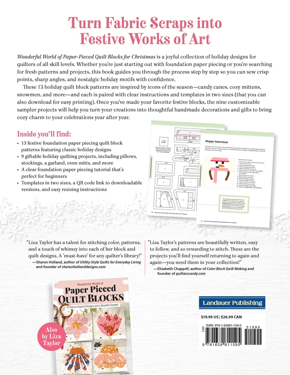 Wonderful World of Paper-Pieced Quilt Blocks for Christmas Book
