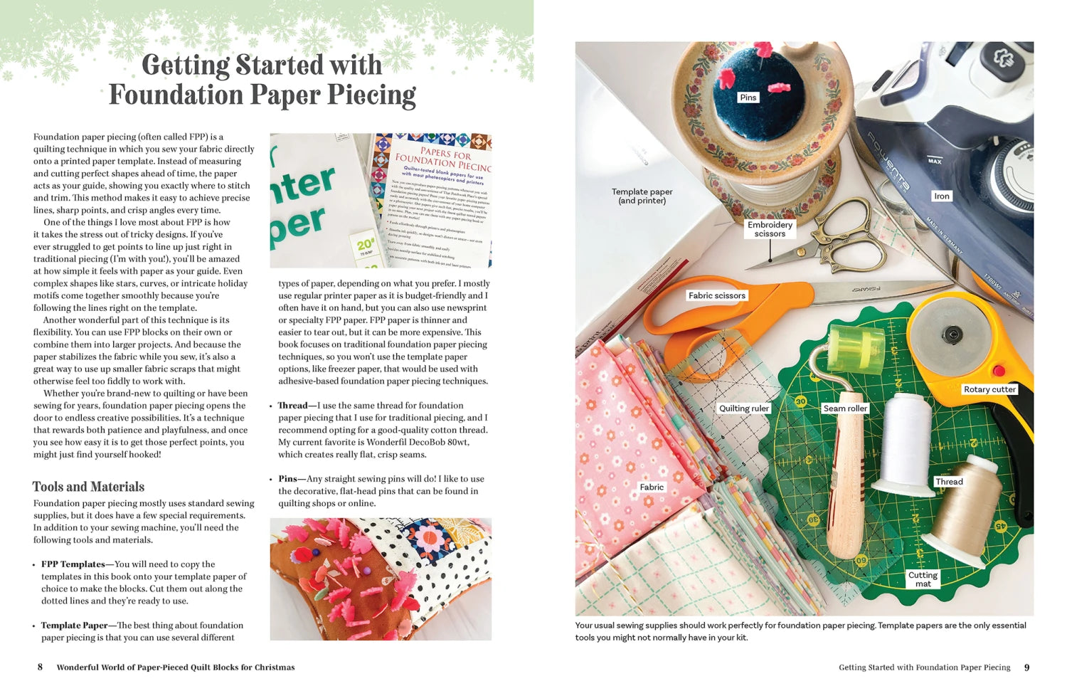 Wonderful World of Paper-Pieced Quilt Blocks for Christmas Book