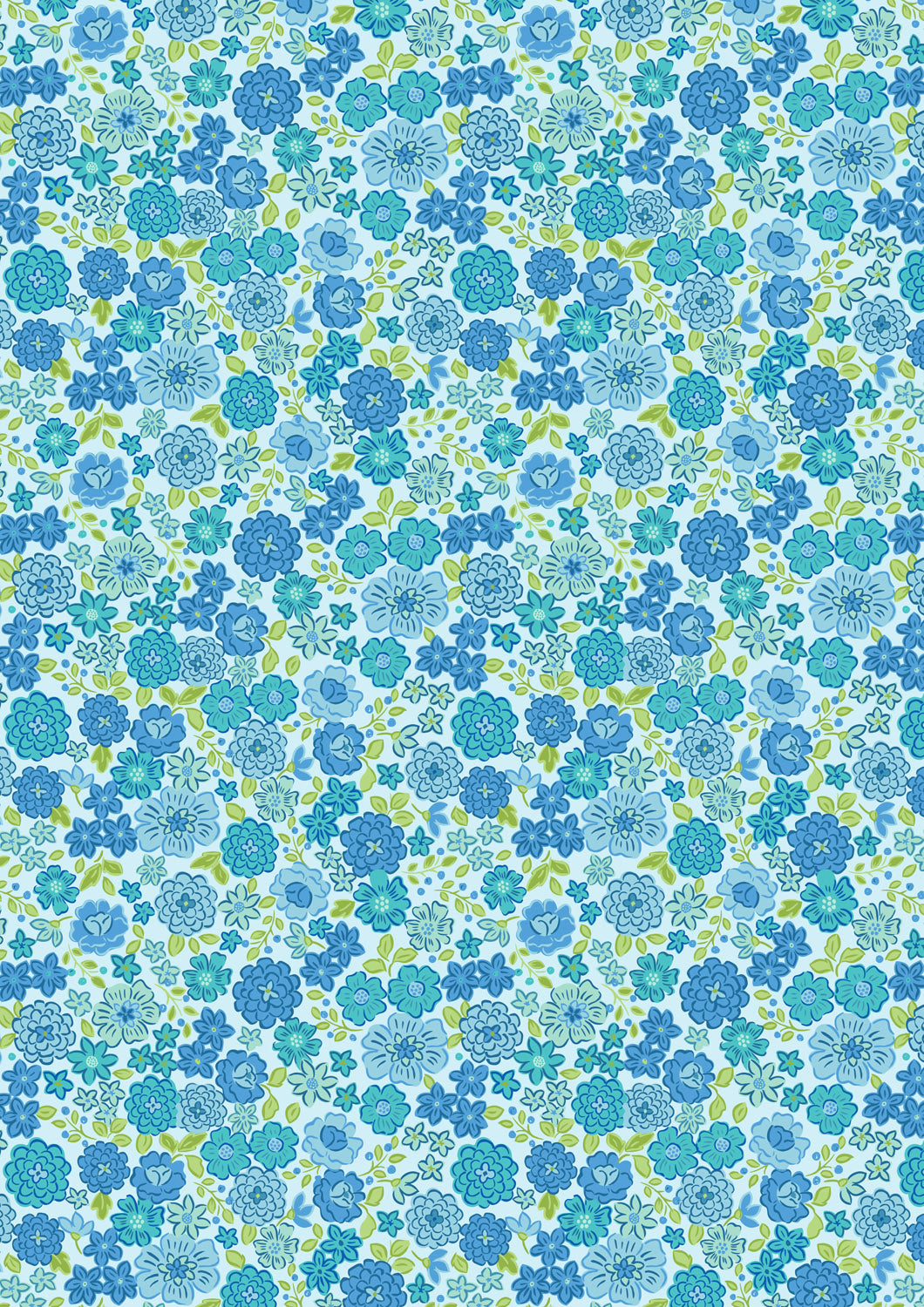 Boho Blooms - Boho Blooms - Terrific Turquoise - L16C