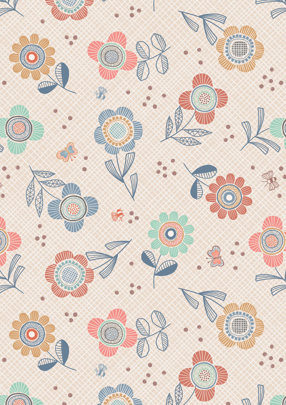 Jaynie - Flower dash on cream - L32A