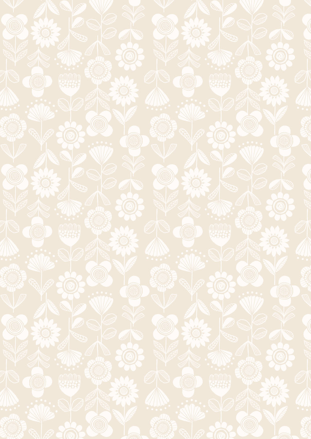 Jaynie - Floral stripe blue on cream - L33B