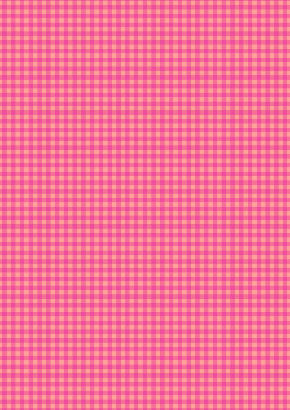 Patchwork Joy - Pink and peach mini gingham - L35A