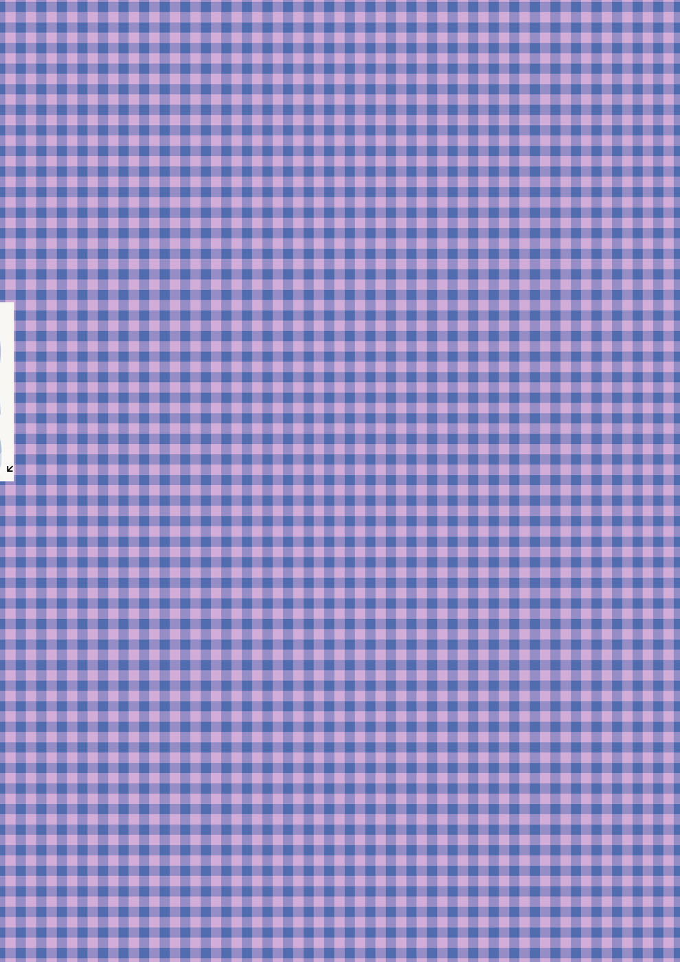 Patchwork Joy - Lavender and blue mini gingham - L35B