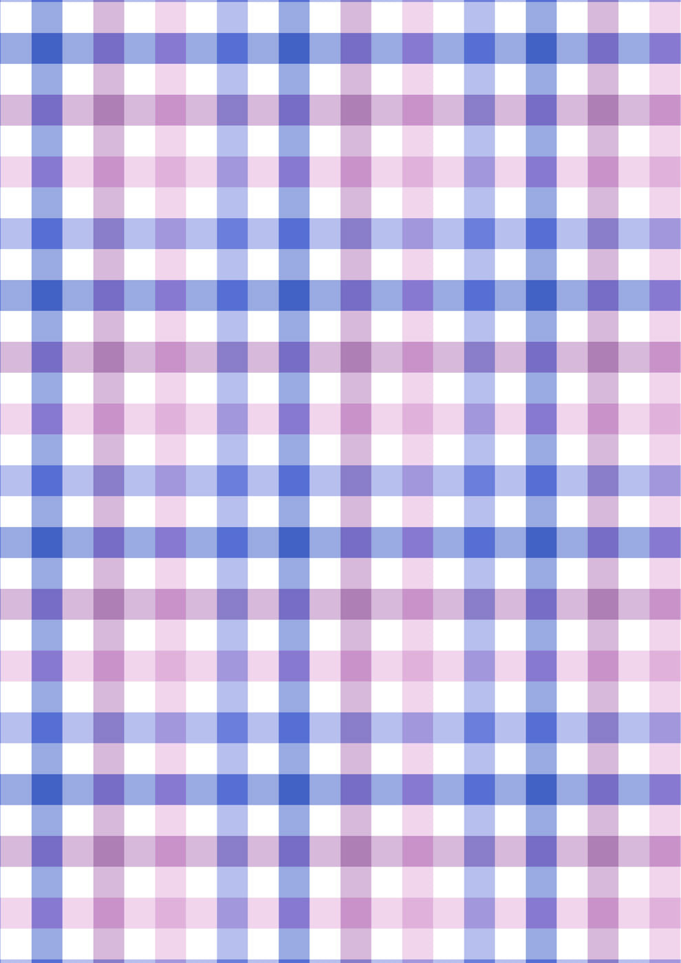 Patchwork Joy - Blue to lilac big gingham - L37A