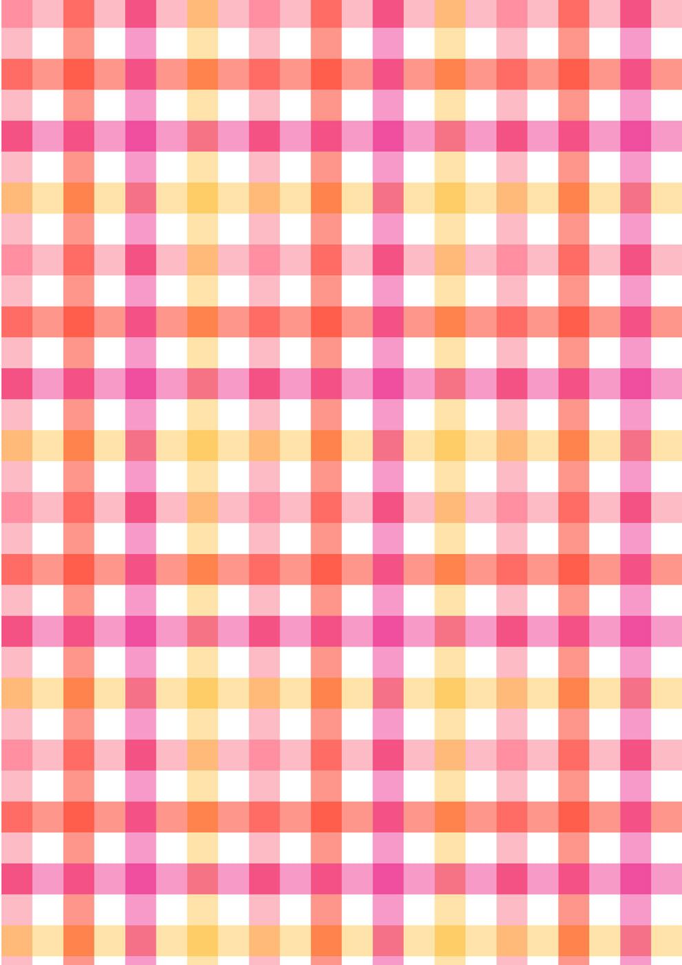 Patchwork Joy - Pink to red big gingham - L37C