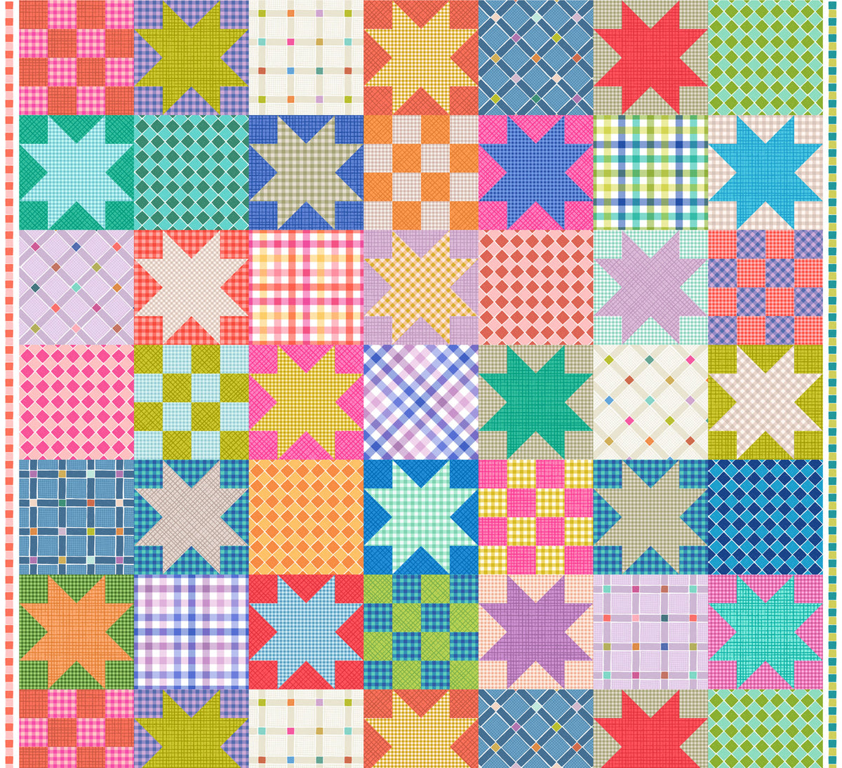 Patchwork Joy - Patchwork Joy 6 inch star squares - L41