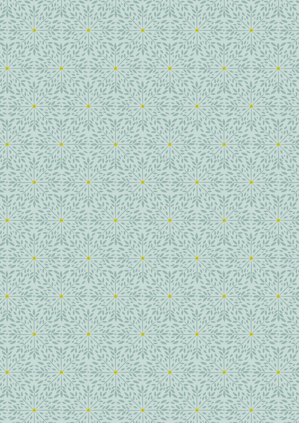 Winter Solstice - Winter Star - Verdigris (with gold metallic) - L57B