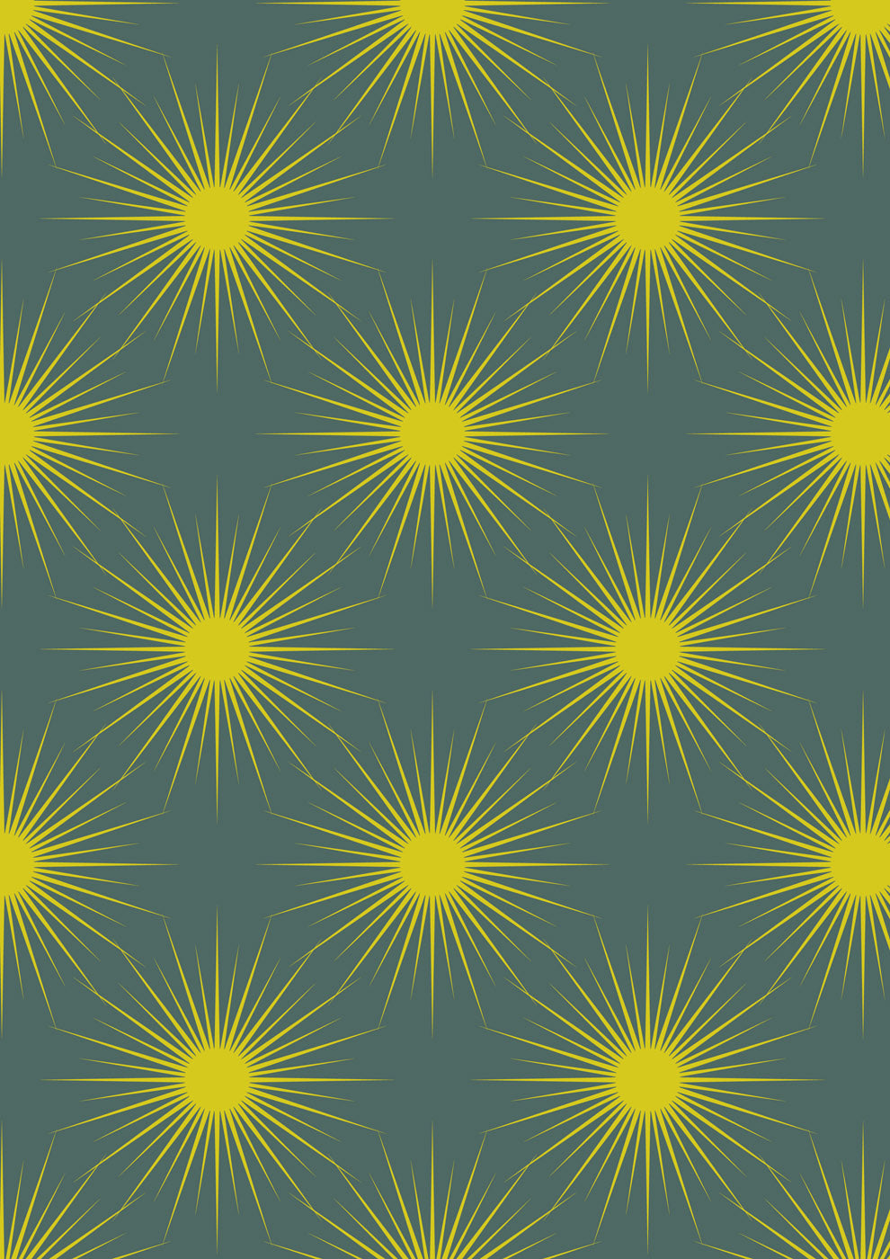 Winter Solstice - Solstice Sun - Teal (with gold metallic) - L58B