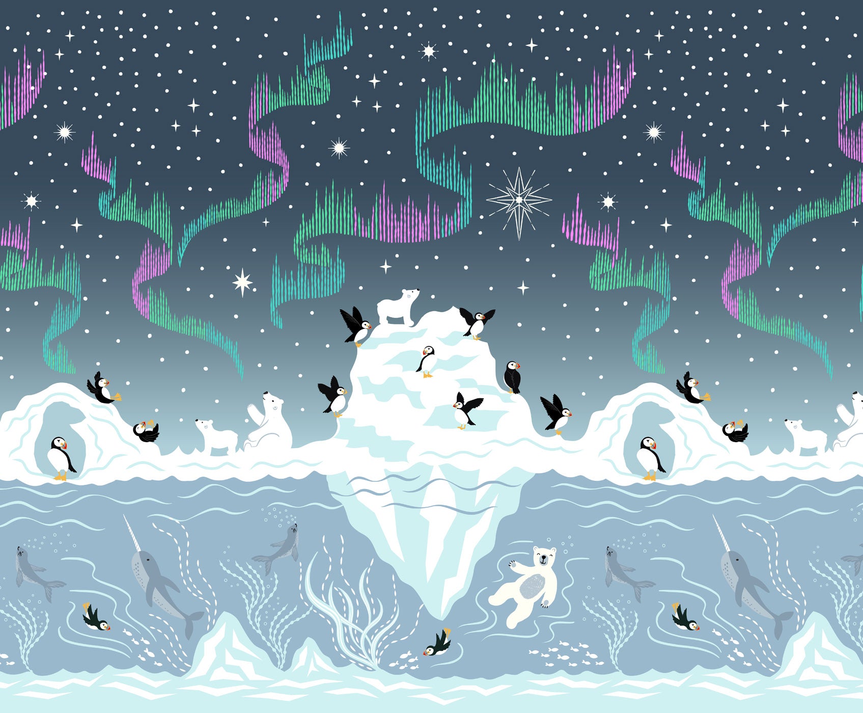 Where The Sky Dances - Double Edge Border - L62