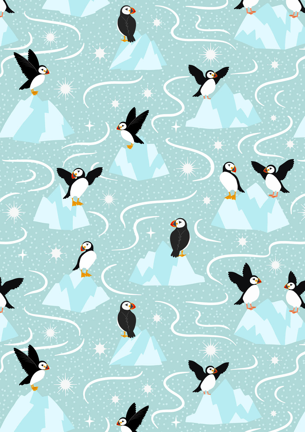 Where The Sky Dances - Puffin - Icy Blue - L65A
