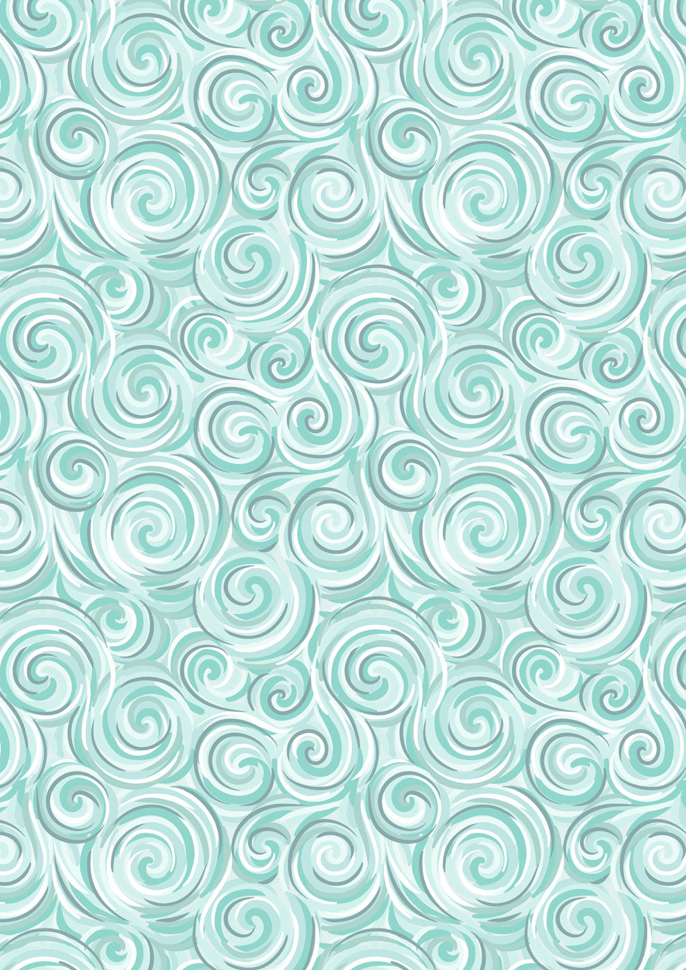 Where The Sky Dances - Northern Lights Swirl - Icy Blue - L67B