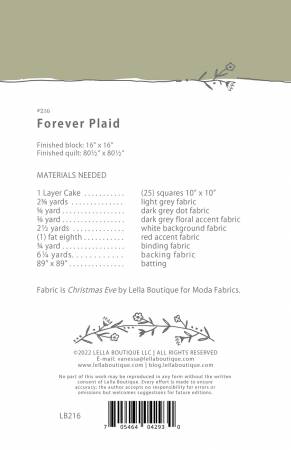 Forever Plaid Quilt Pattern