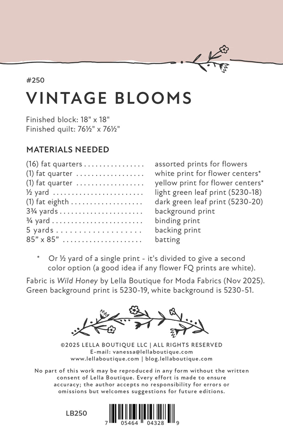 Vintage Blooms - Lella Boutique